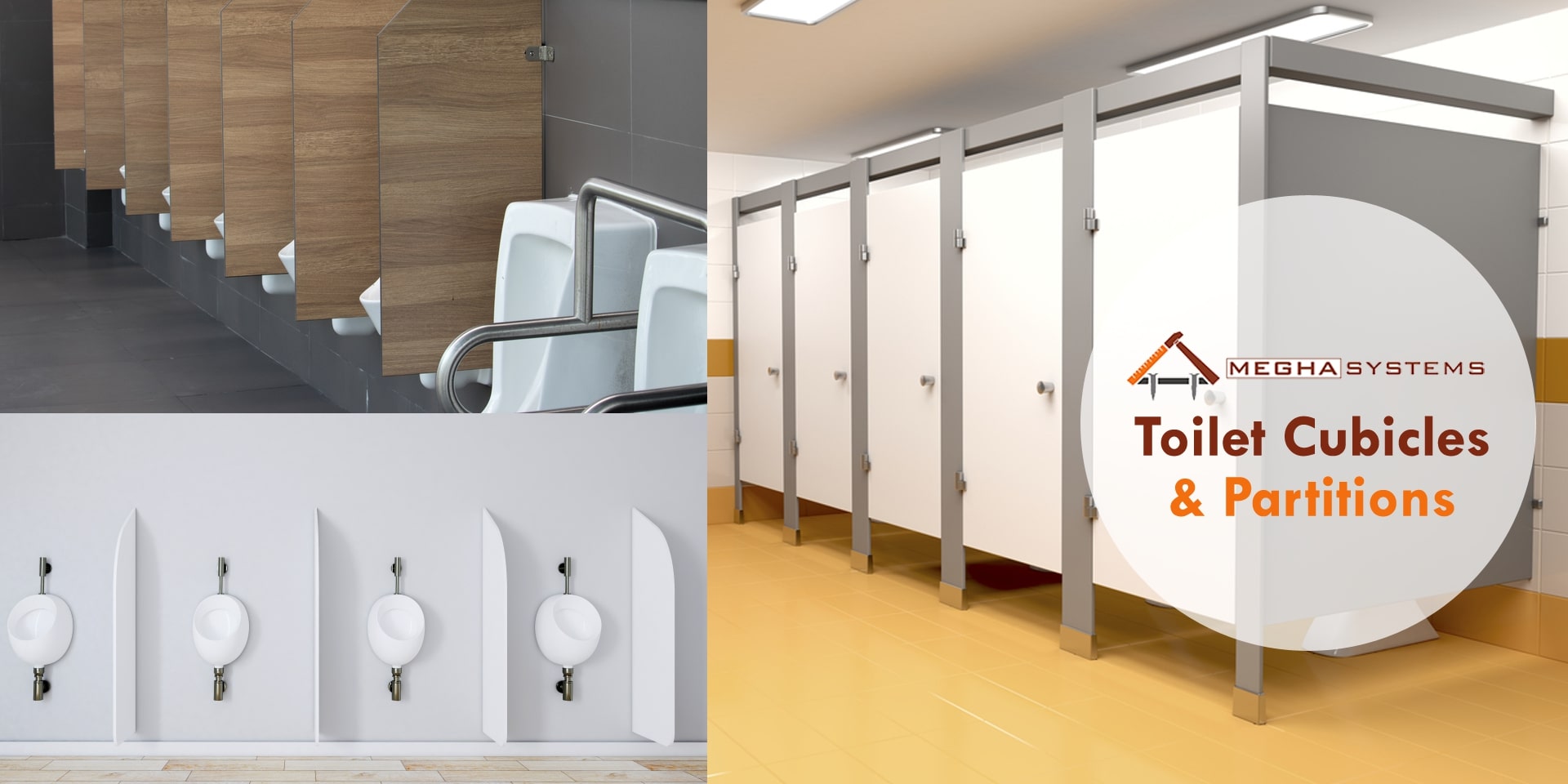 Megha Systems Toilet Cubicles - Toilet Partitions - Toilet Cubicle Supplier - Toilet Cubicle Partition