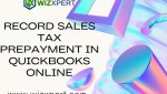 Recording a sales tax prepayment