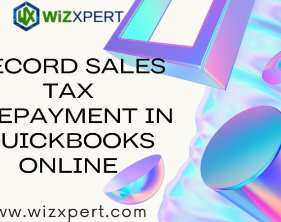 Recording a sales tax prepayment