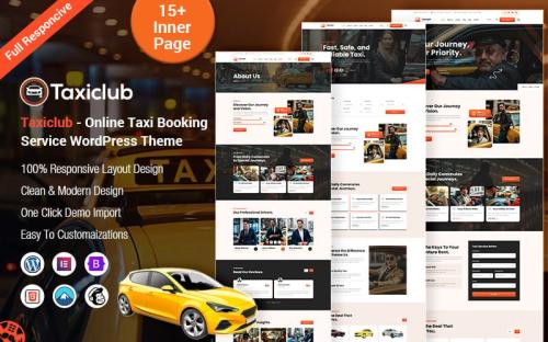 Taxiclub - Online Taxi Booking Service WordPress Theme theme free